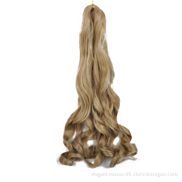 Wavy Braiding Hair 75g French Spiral Curl Ocean Wave Crochet Spiral Curl Hair Braid French Curly Braiding Hair